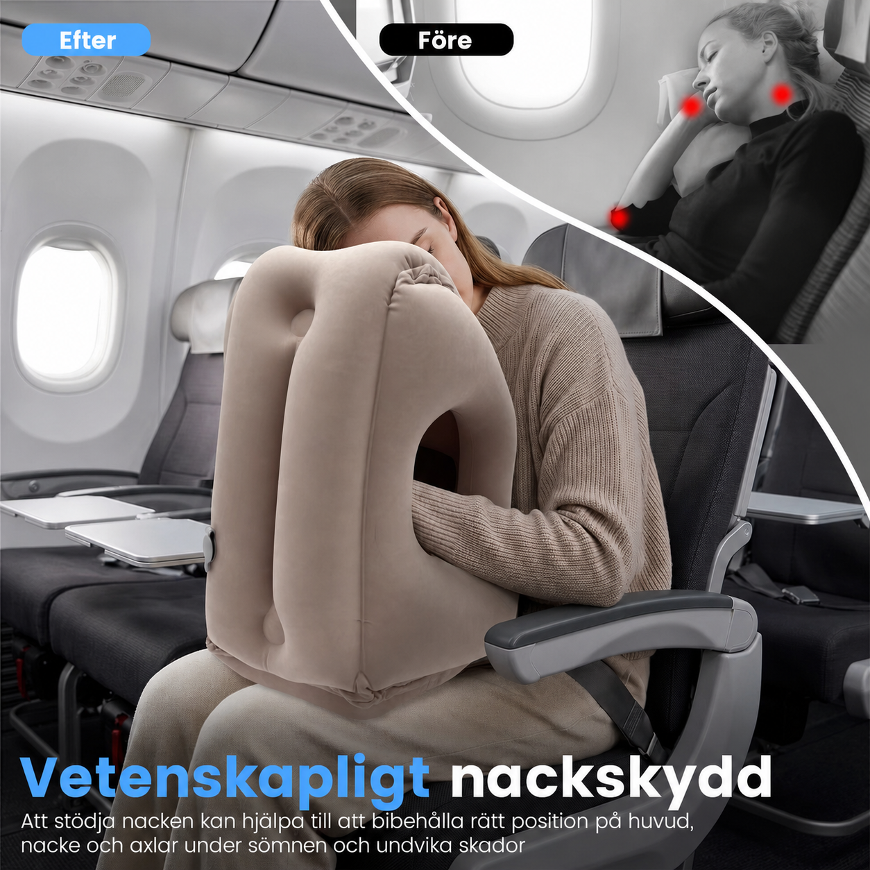 ComfortRest – Uppblåsbar Resekudde – Sov Bekvämt Var Du Än Är