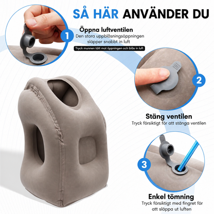 ComfortRest – Uppblåsbar Resekudde – Sov Bekvämt Var Du Än Är