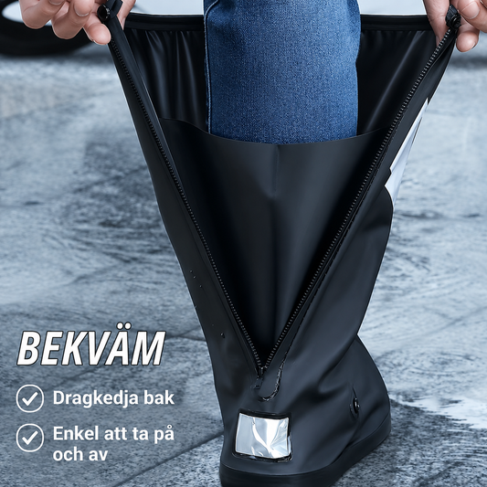 MotoGuard – Höga Skoskydd för Moped & MC – Tuff Vattentät Design