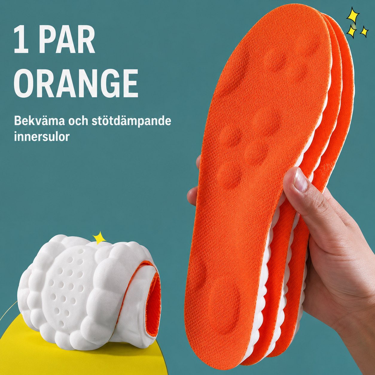 ClaudStep - 4D Sportinlägg – Stötdämpning för Aktiva Fötter