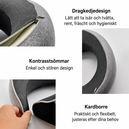 ComfortNeck – Nackkudde i Memory Foam – Skönt Stöd på Varje Resa
